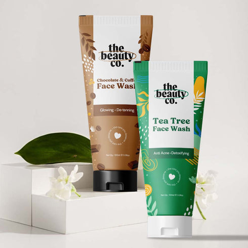 the beauty co Detan and Acne Control Combo | 2 Facewashes and Strawberry Coffee Scrub